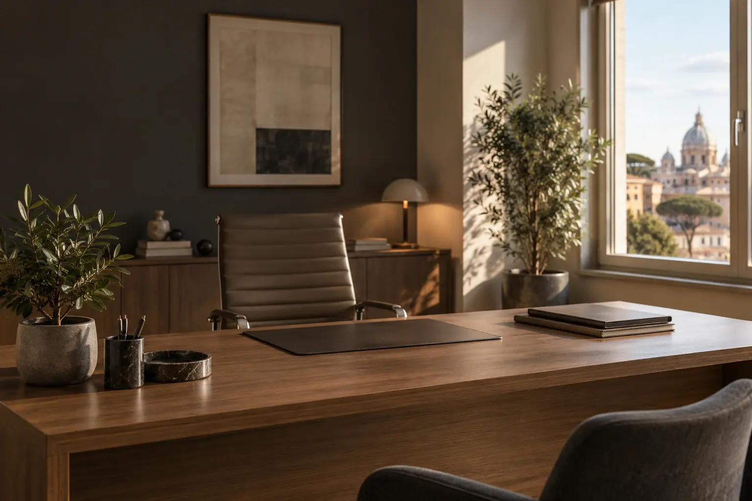 Immagine illustrativa: ambiente di uno studio privato curato e luminoso